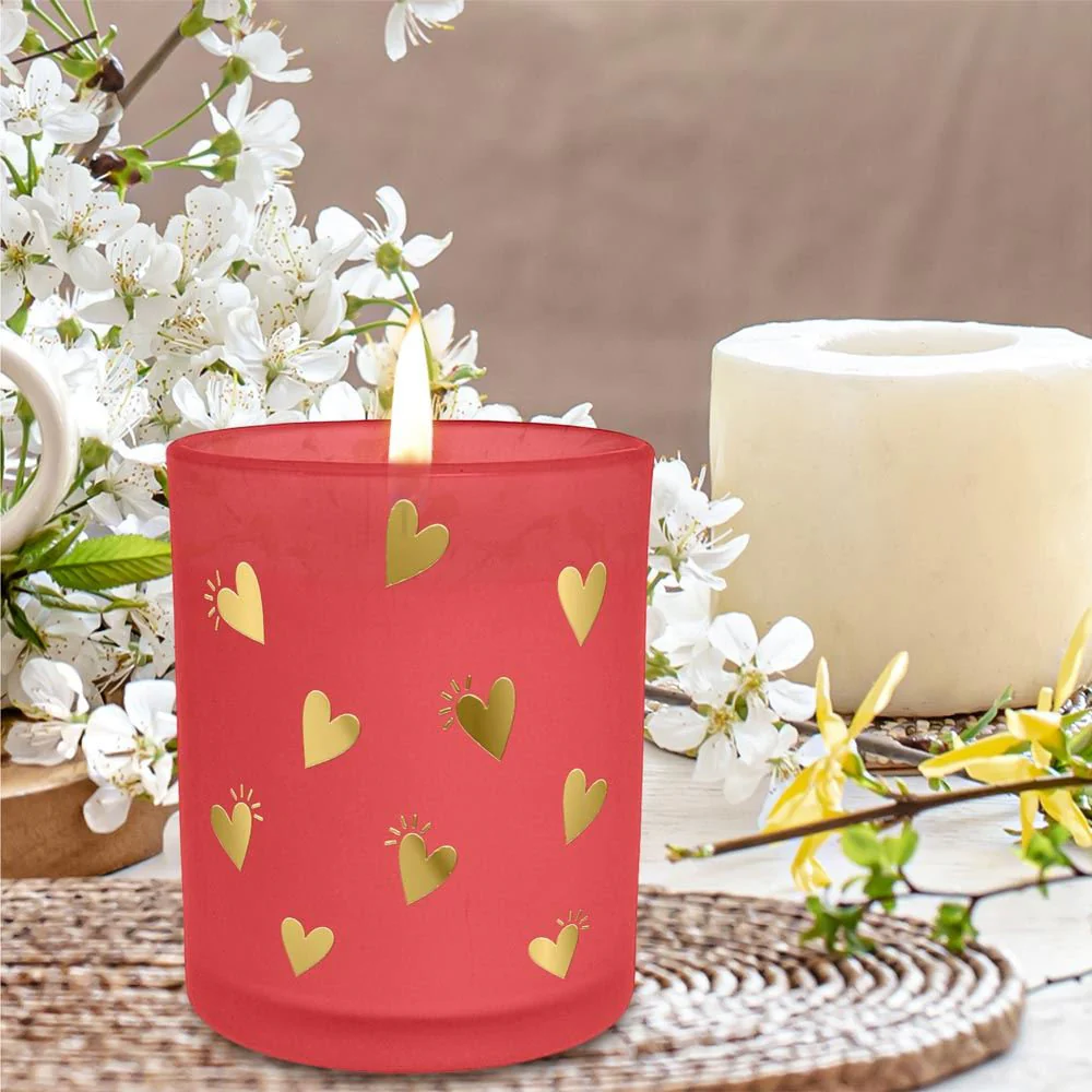 Bougie Rouge Cœurs - Image 3