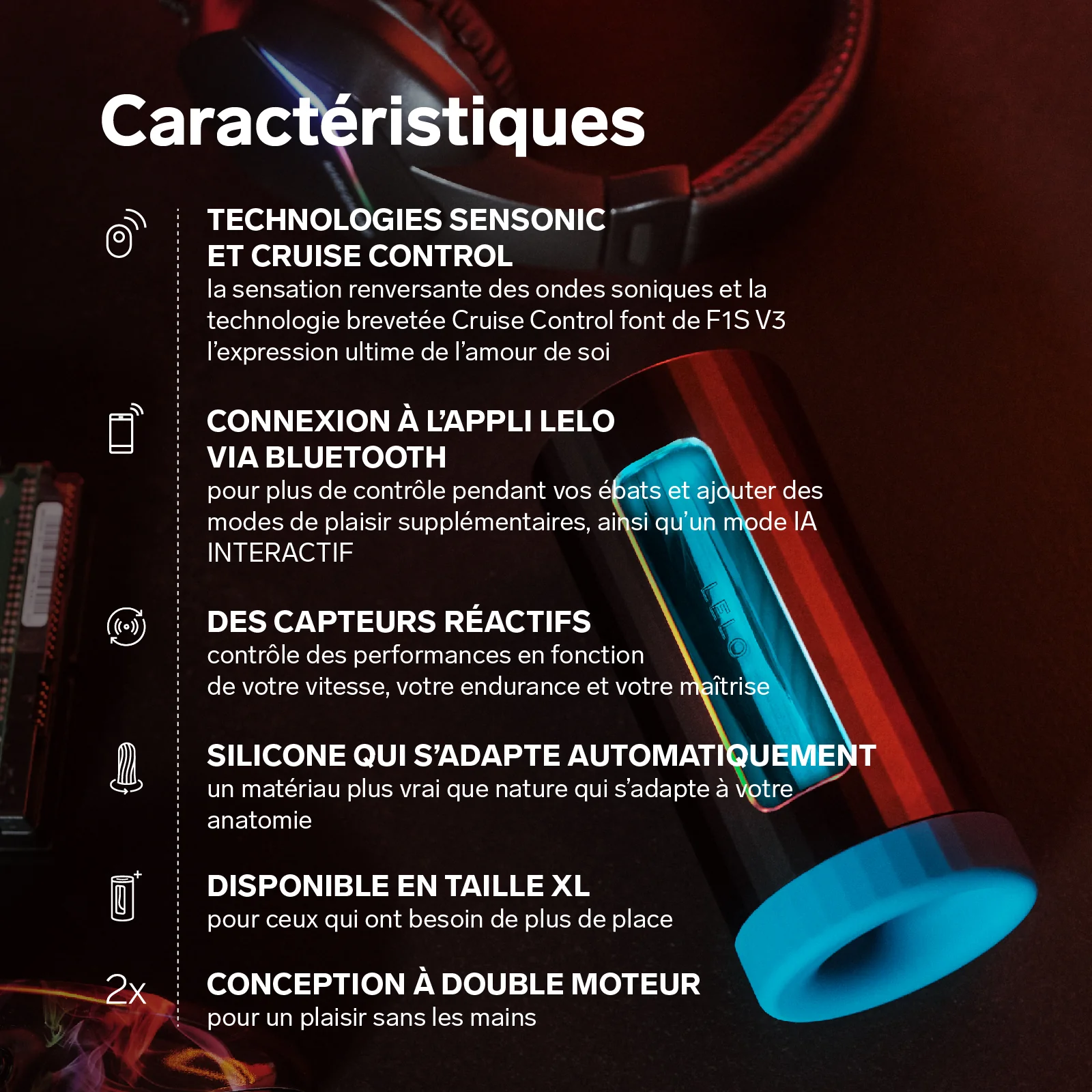 F1S V3 de Lelo Masturbateur contrôlé par IA - Image 19
