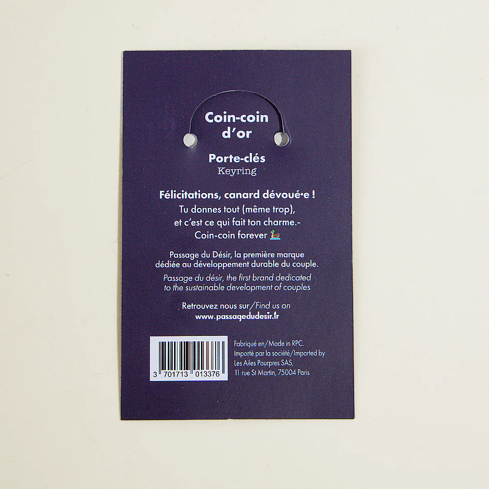 Porte-clé coin-coin d'or - Image 3