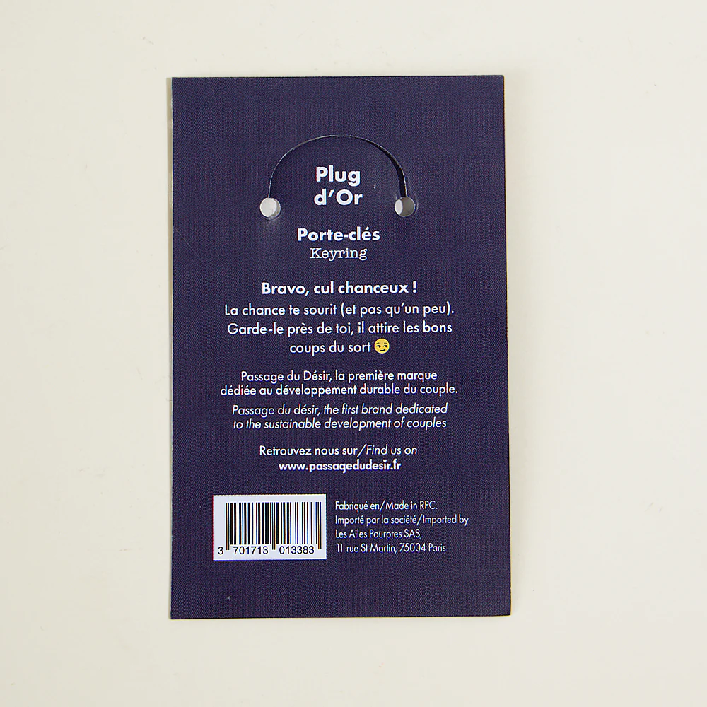 Porte-clé plug d'or - Image 3